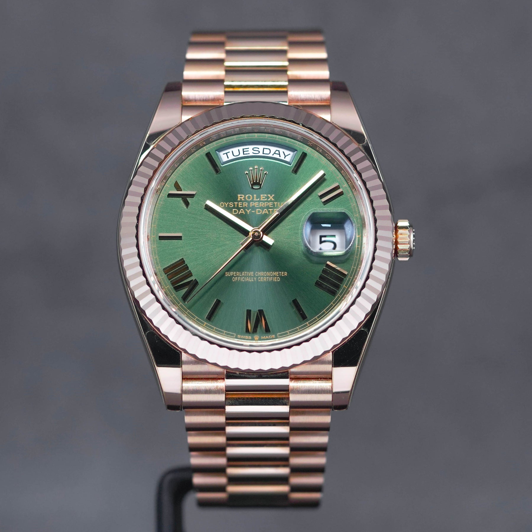 DAYDATE 40MM ROSEGOLD OLIVE GREEN DIAL (2021)