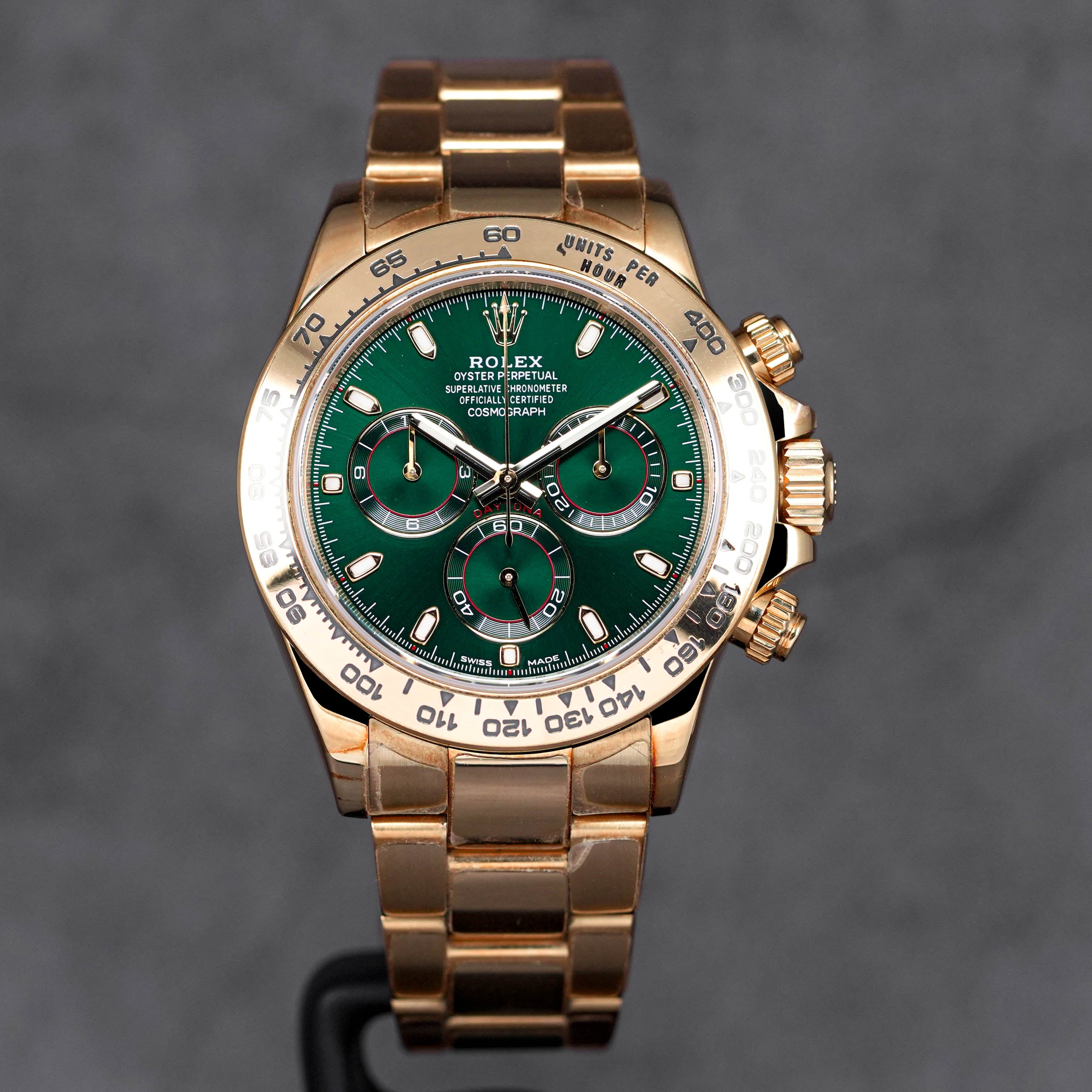 ROLEX DAYTONA YELLOWGOLD GREEN DIAL 'JOHN MAYER' (2017) - OMNILUXE