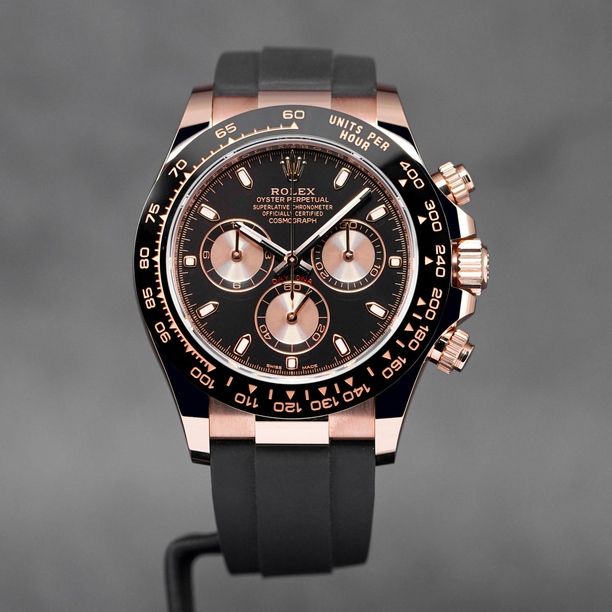 Rolex Daytona Oysterflex Rosegold Black