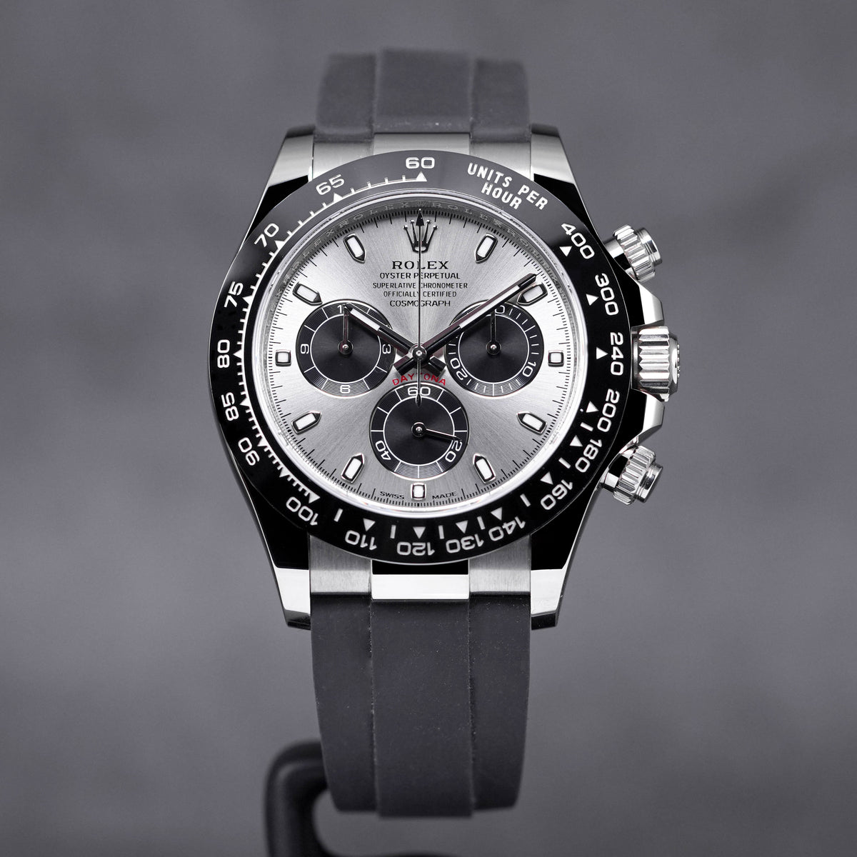 ROLEX DAYTONA OYSTERFLEX WHITEGOLD GREY