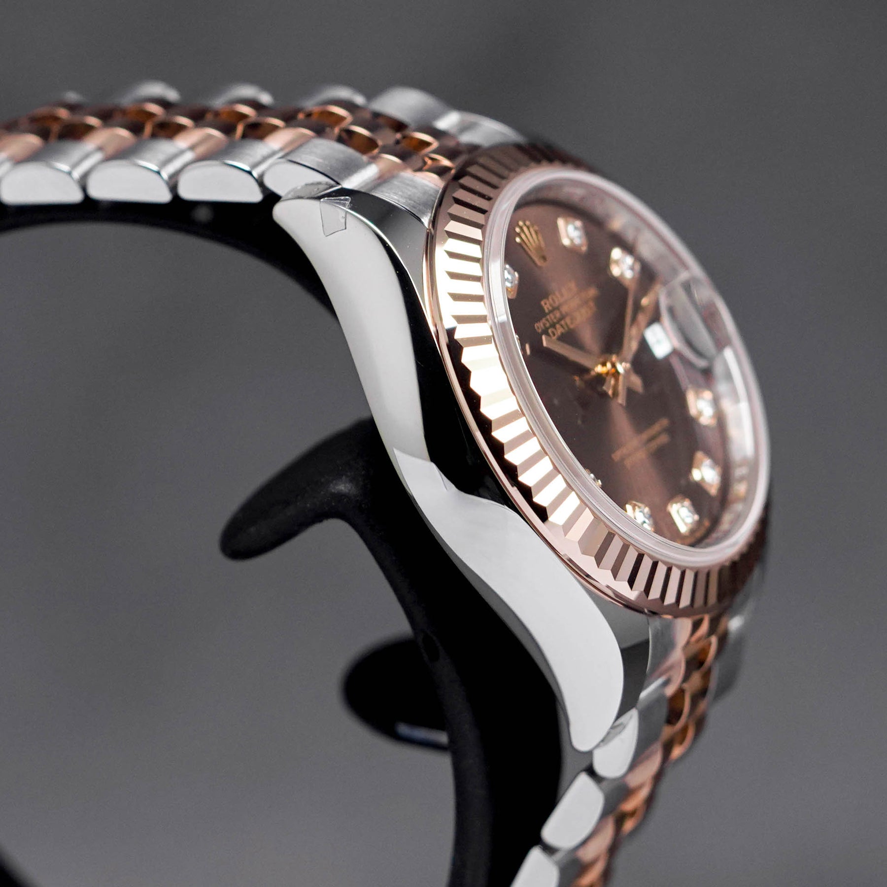 Rolex Datejust 28 Rosegold Choco Diamond