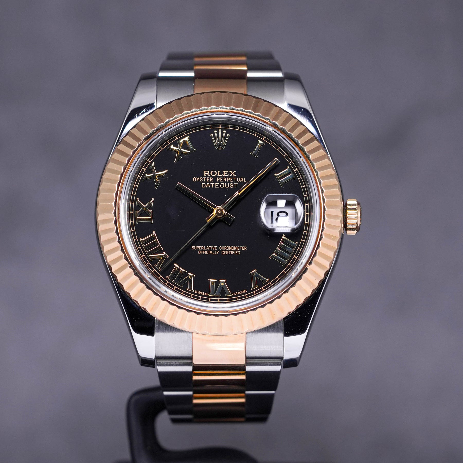 ROLEX DATEJUST II 41MM TWOTONE YELLOWGOLD BLACK DIAL (WATCH ONLY