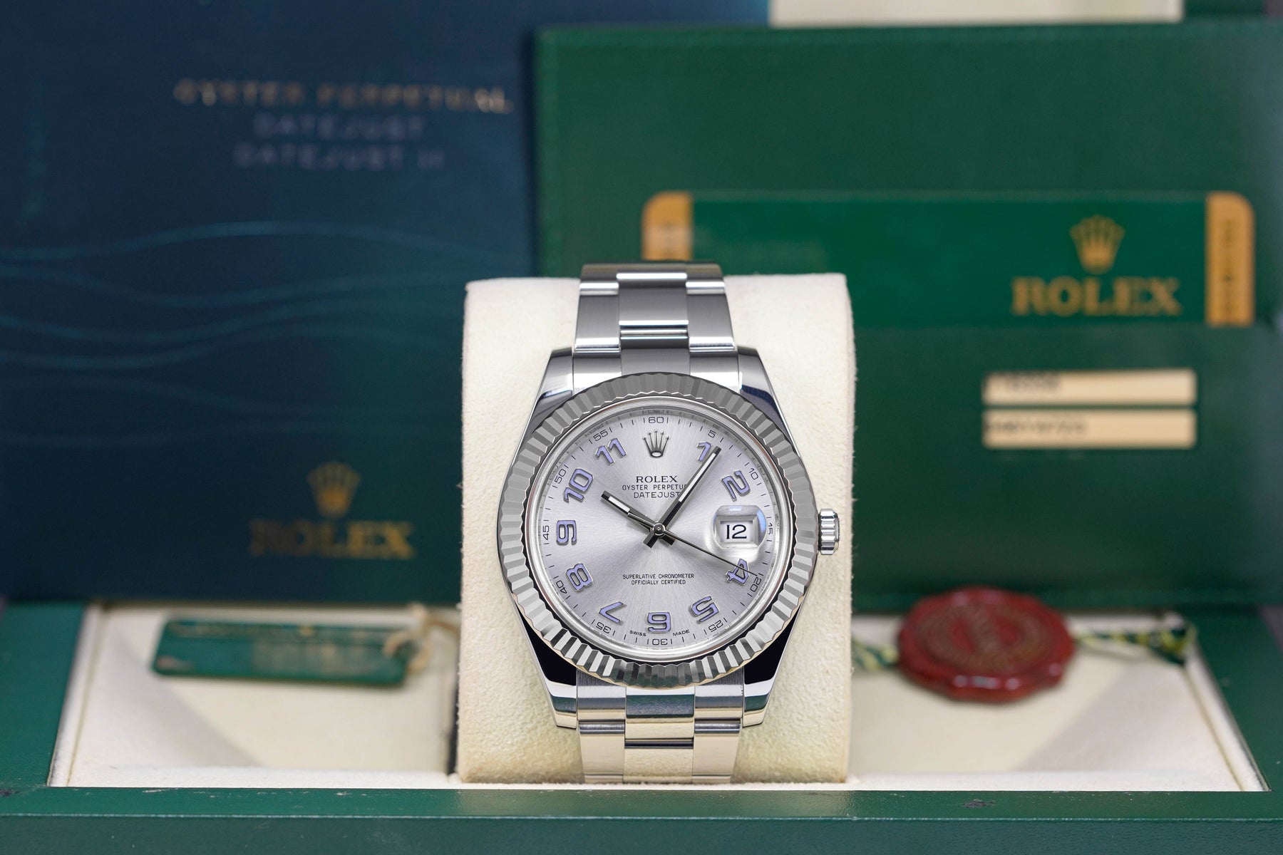 DATEJUST-II 41MM RHODIUM ARABIC DIAL (2014)