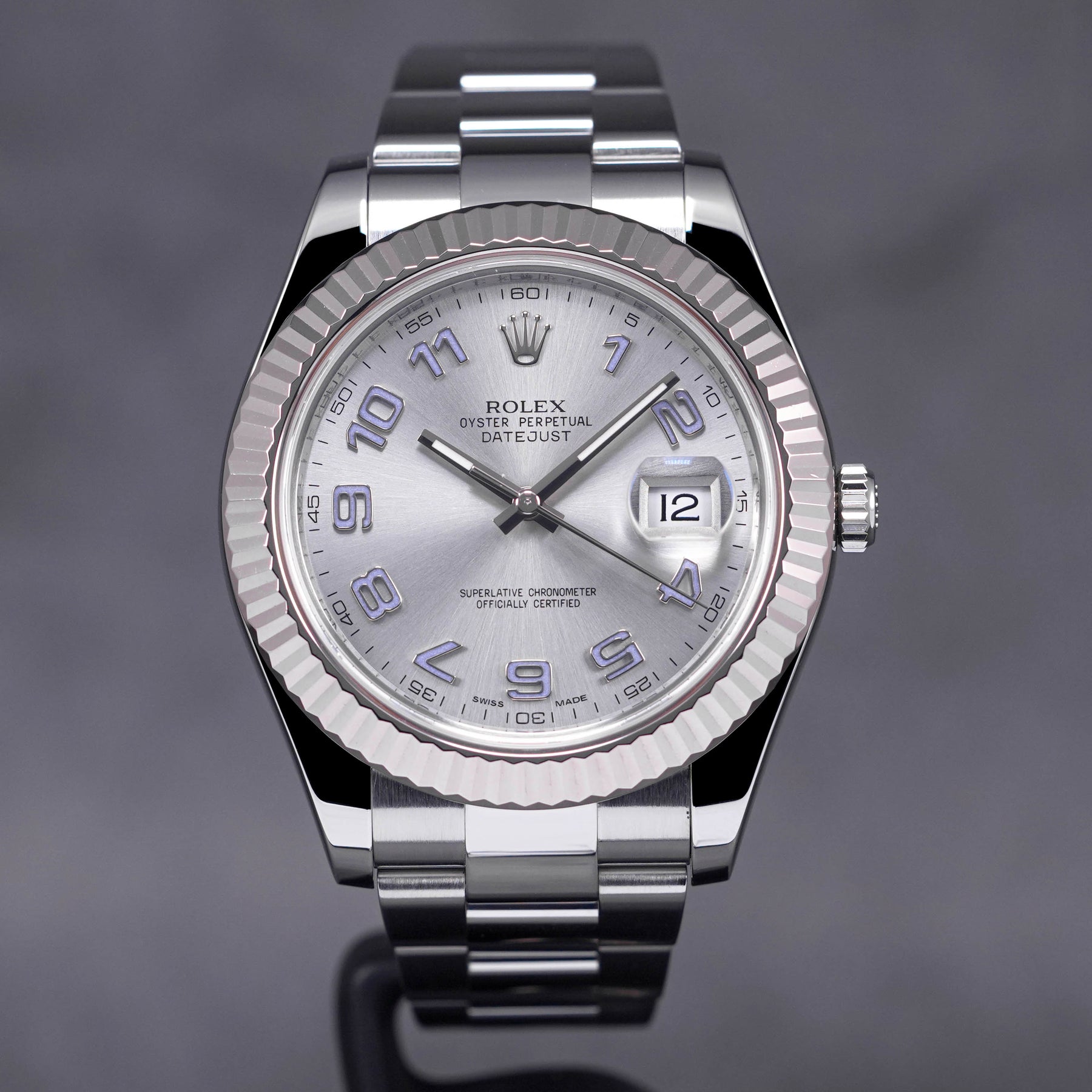 DATEJUST-II 41MM RHODIUM ARABIC DIAL (2014)