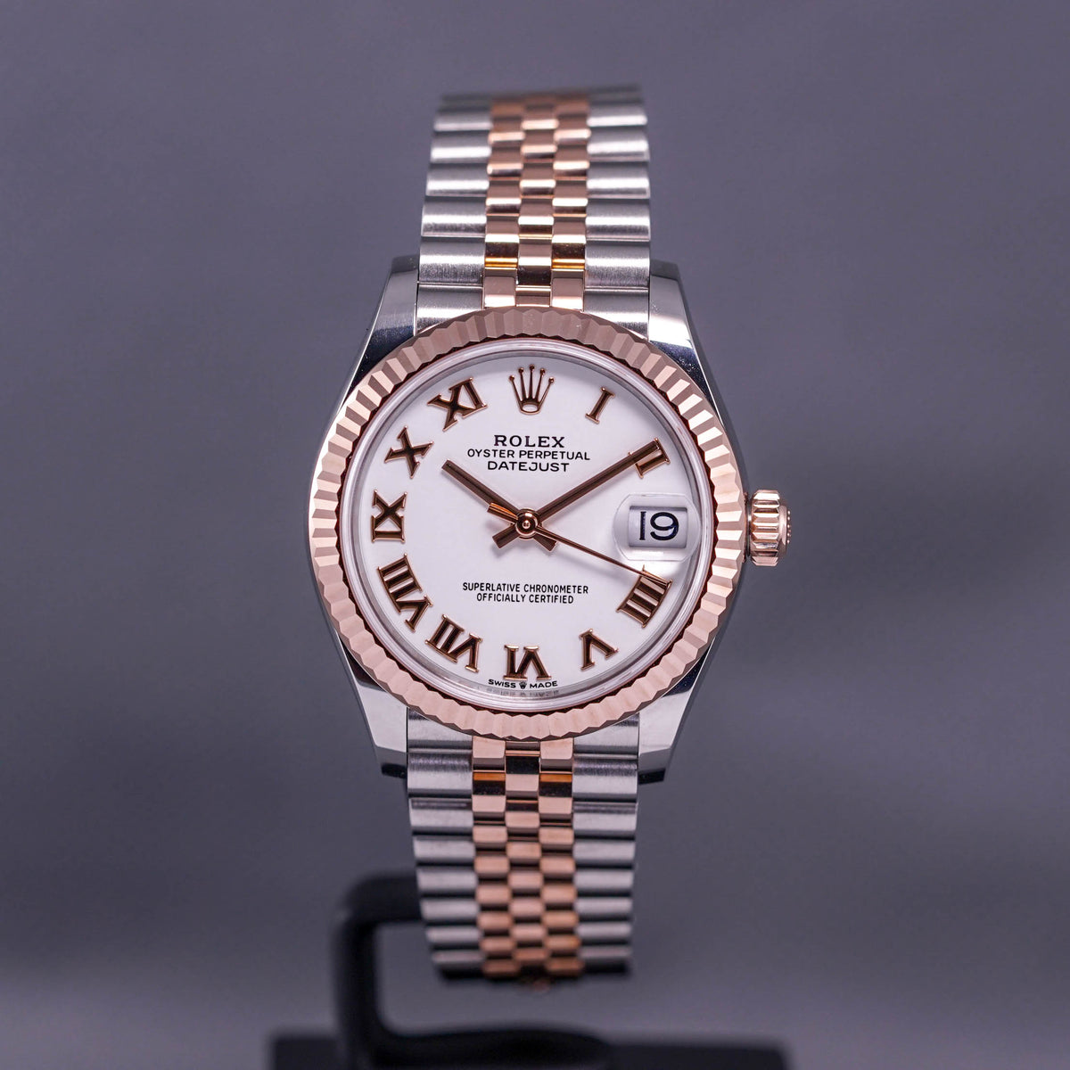 DATEJUST 31MM TWOTONE ROSEGOLD WHITE ROMAN DIAL (2022)