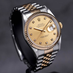 Rolex Datejust Yellowgold Champagne