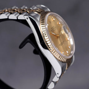 Rolex Datejust Yellowgold Champagne