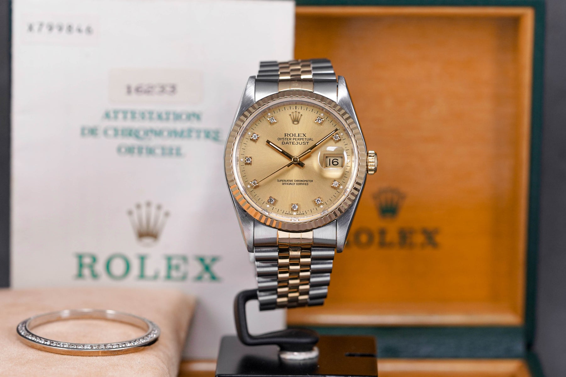 Rolex Datejust Yellowgold Champagne