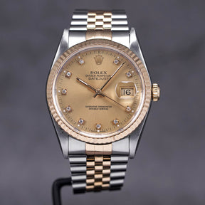 Rolex Datejust Yellowgold Champagne