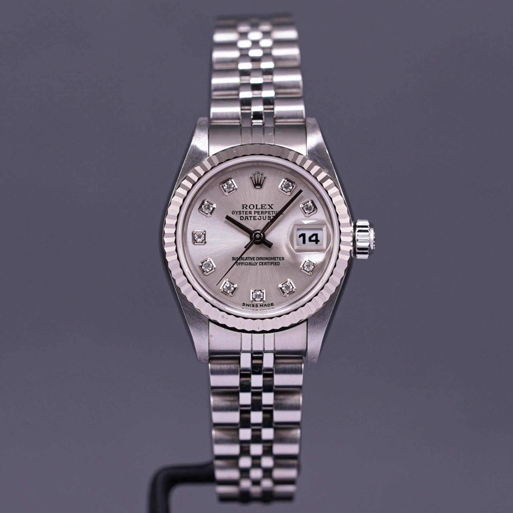 DATEJUST SILVER DIAMOND DIAL (2004)