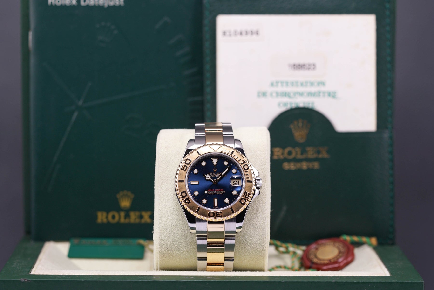 Rolex Yachtmaster Twotone Rosegold Blue Dial