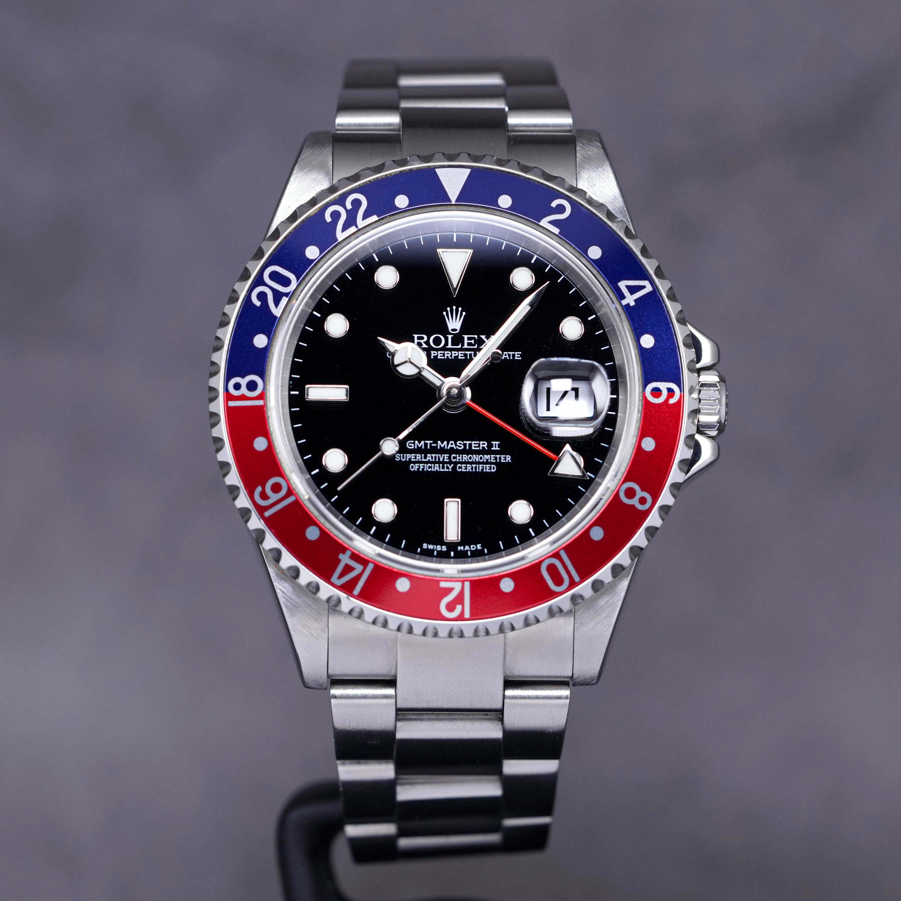 ROLEX GMT MASTER II PEPSI 16710 D SERIES WATCH ONLY OMNILUXE
