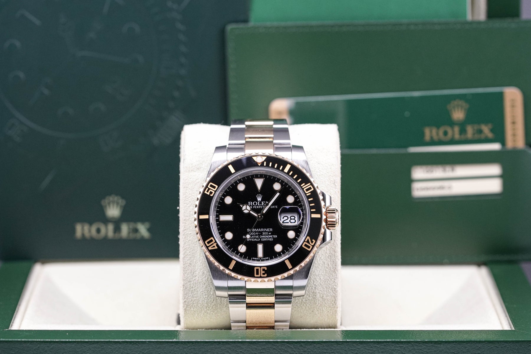 SUBMARINER DATE 40MM TWOTONE YELLOWGOLD BLACK DIAL (2013)