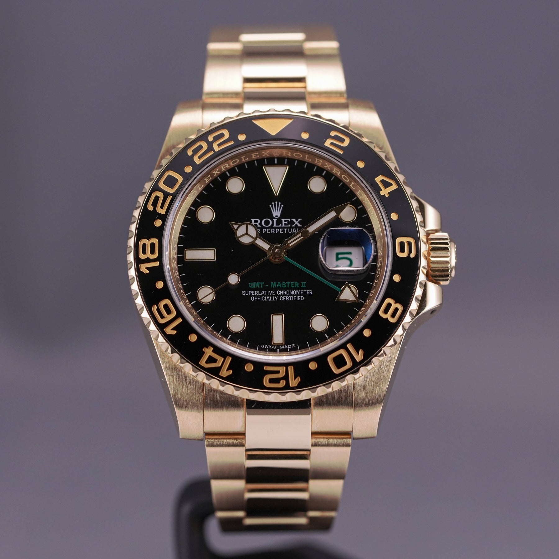 GMT MASTER-II YELLOWGOLD BLACK DIAL (2016)