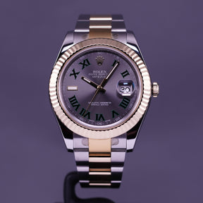 DATEJUST-II TWOTONE YELLOWGOLD FLUTED OYSTER WIMBLEDON DIAL (2011)