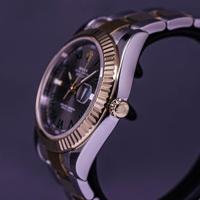 DATEJUST-II TWOTONE YELLOWGOLD FLUTED OYSTER WIMBLEDON DIAL (2011)