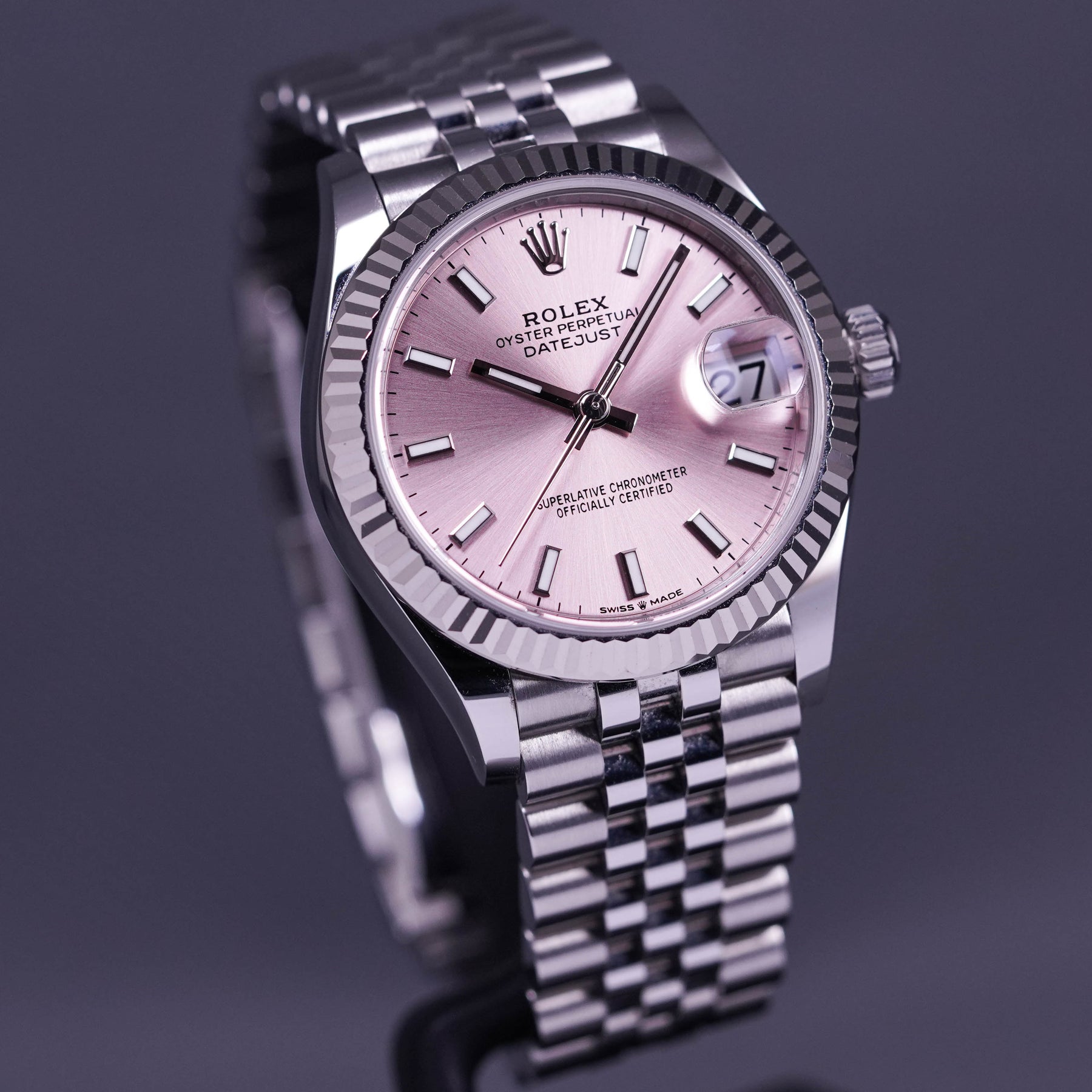 DATEJUST 31MM FLUTED JUBILEE PINK DIAL (2022)