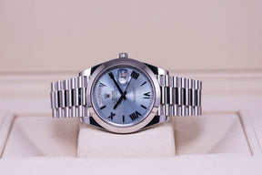 DAYDATE 40MM PLATINUM ICE BLUE ROMAN DIAL (2021)