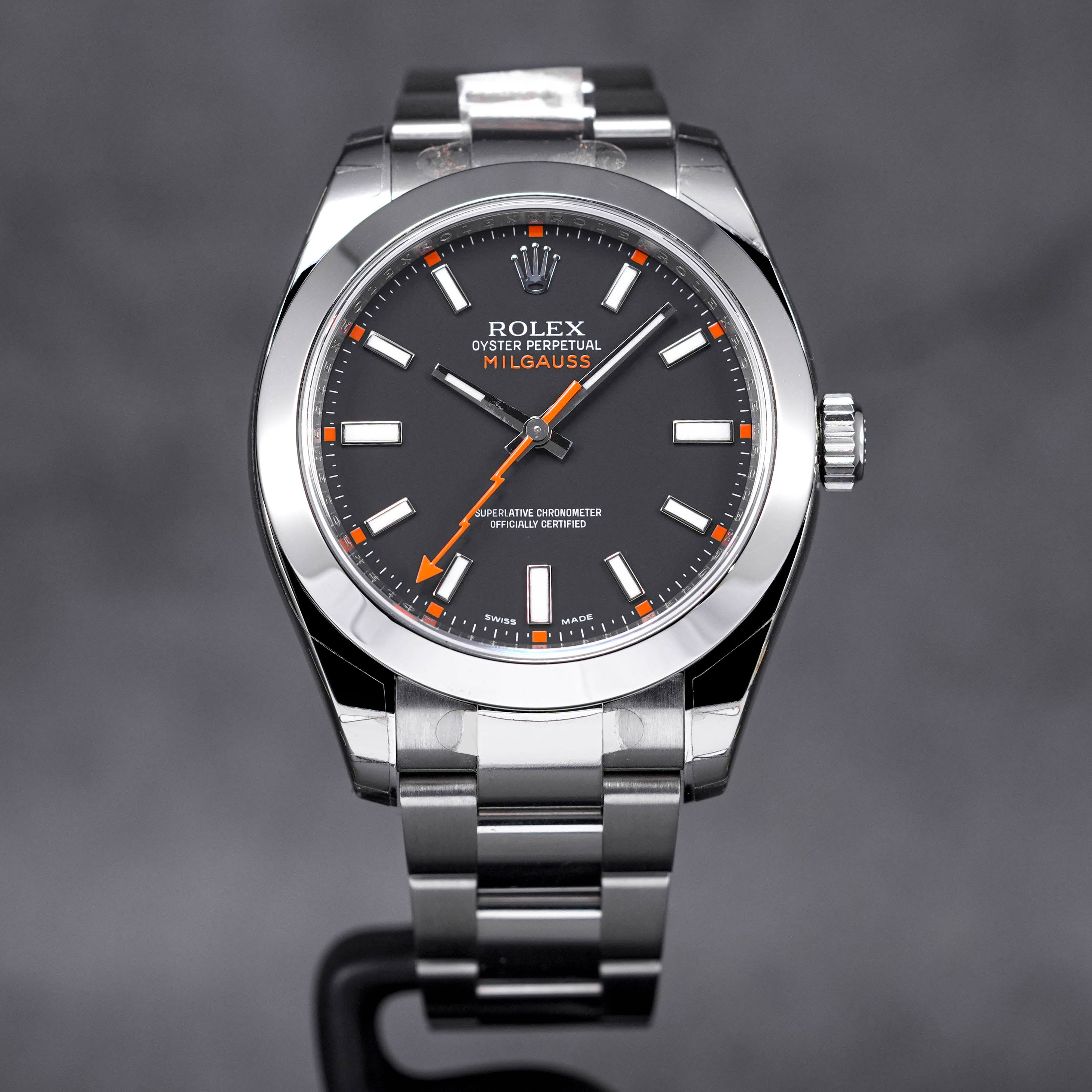 ROLEX MILGAUSS BLACK DIAL 116400 2008 OMNILUXE