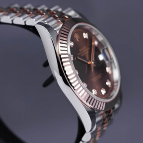 DATEJUST 41MM TWOTONE ROSEGOLD FLUTED JUBILEE CHOCO DIAMOND DIAL (2022)