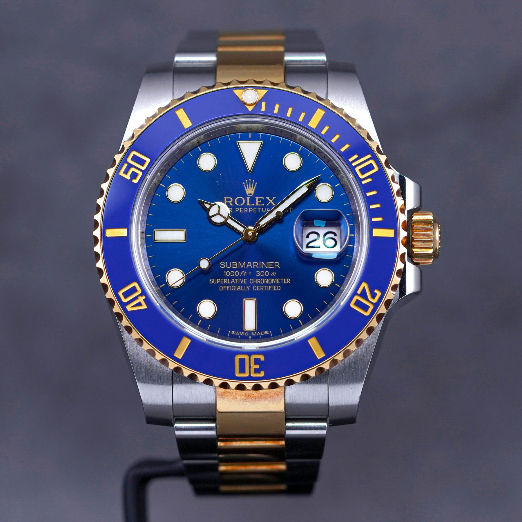 SUBMARINER DATE 40MM TWOTONE YELLOWGOLD BLUE DIAL (2017)