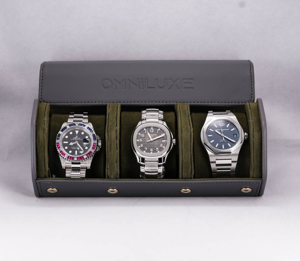 SIGNATURE OMNILUXE WATCH TRAVEL CASE - TRIPLE SLOTS