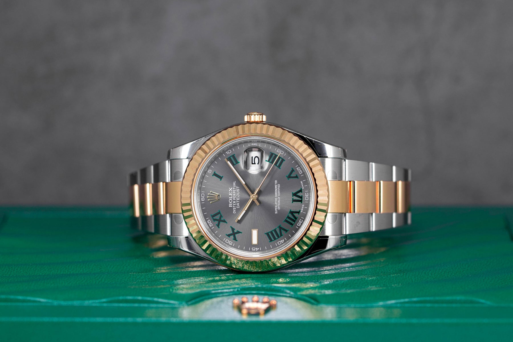 DATEJUST 41MM TWOTONE YELLOWGOLD WIMBLEDON DIAL (NOS 2016)